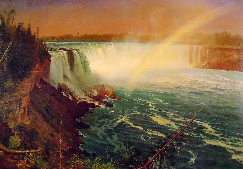 Cascate del Niagara con arcobaleno - Albert Bierstadt