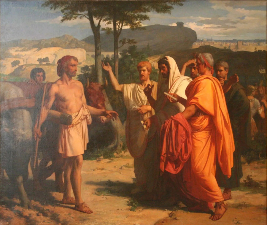 Cincinnato che riceve gli ambasciatori incaricati di portargli i simboli della dittatura - Alexandre Cabanel