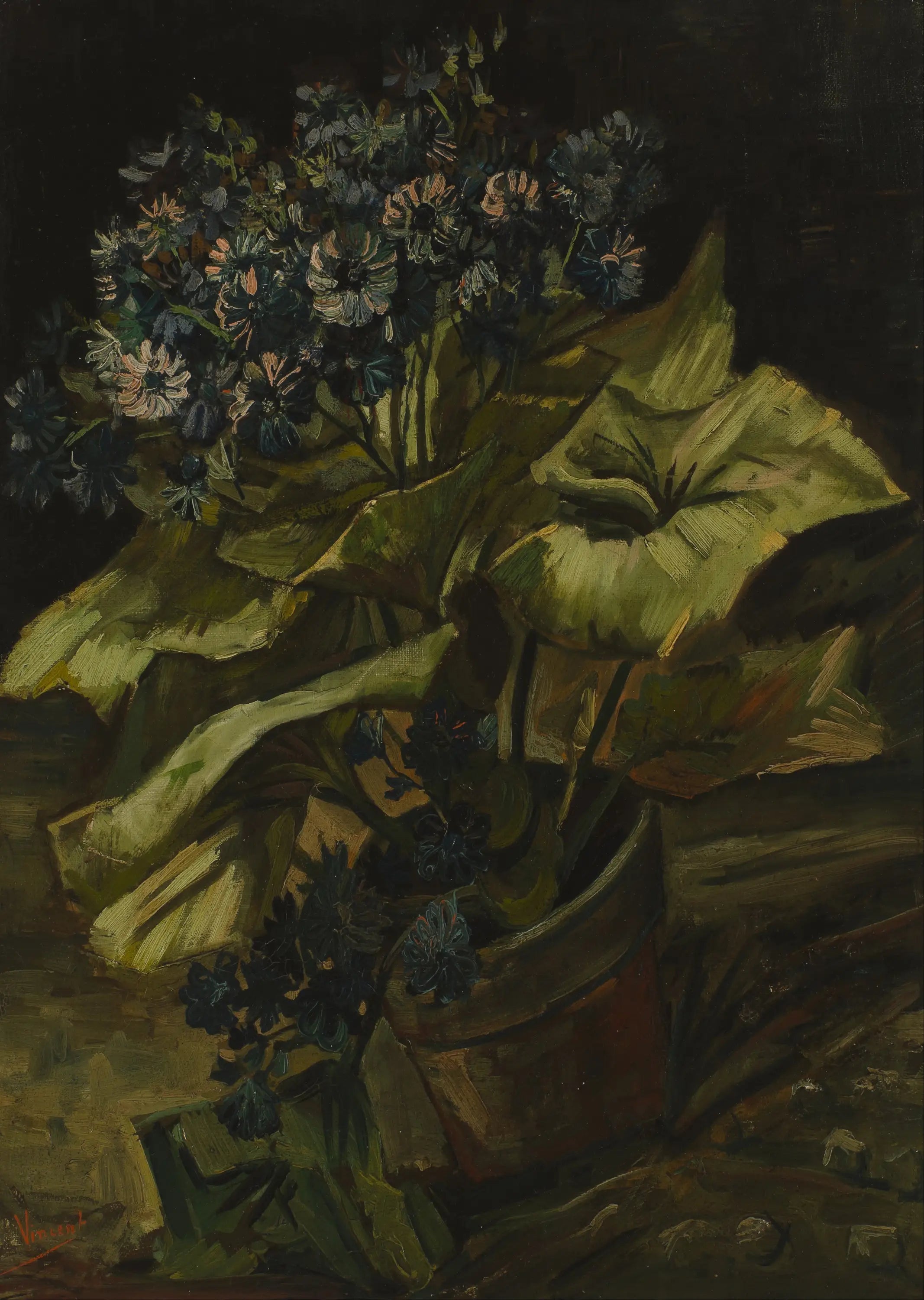 Reproduction du tableau « Cinéraire - Vincent van Gogh » par Alpha Reproduction en peinture à l’huile