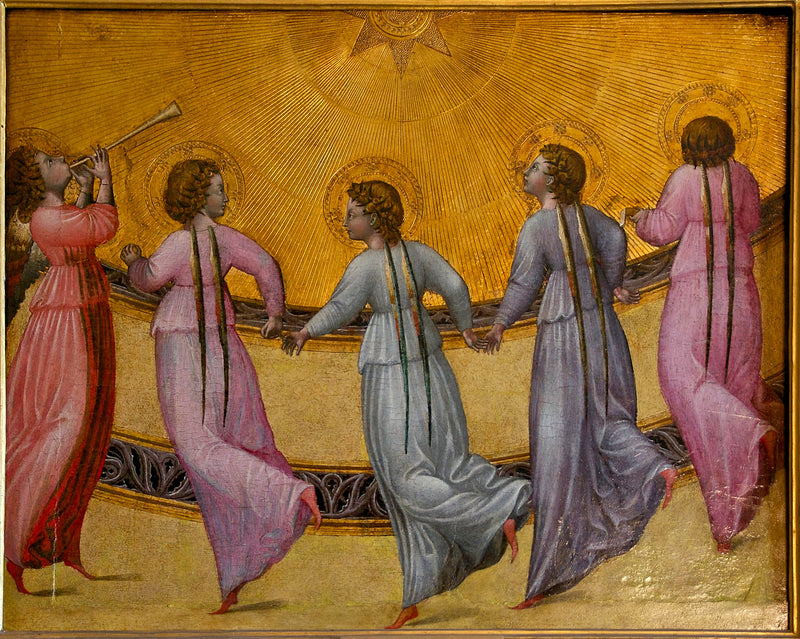 Cinque angeli danzanti - Giovanni di Paolo