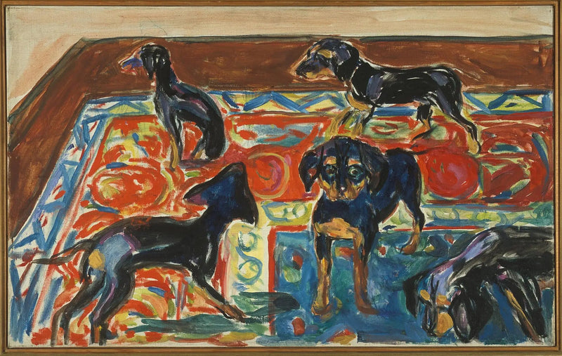Cinque Cuccioli sul tappeto - Edvard Munch