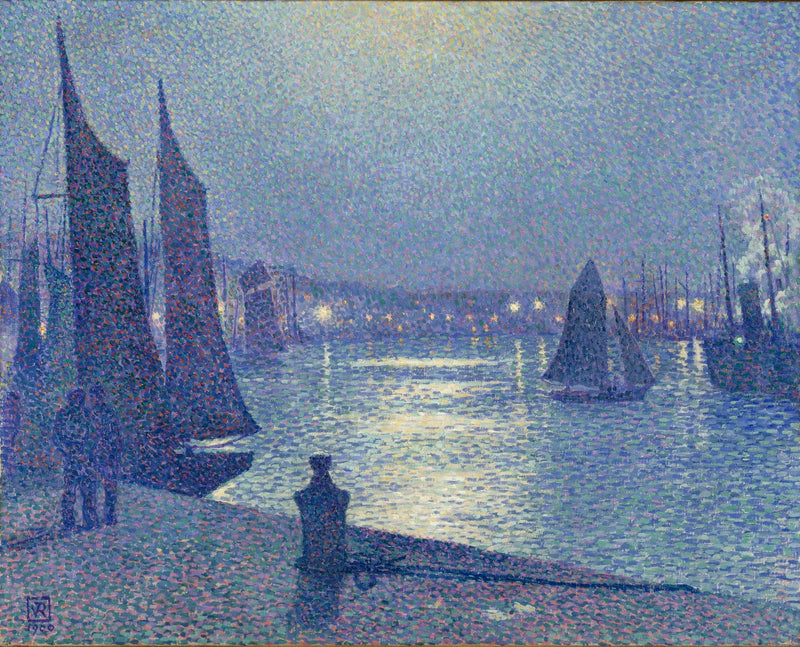 Chiaro di luna a Boulogne-sur-Mer - Theo van Rysselberghe