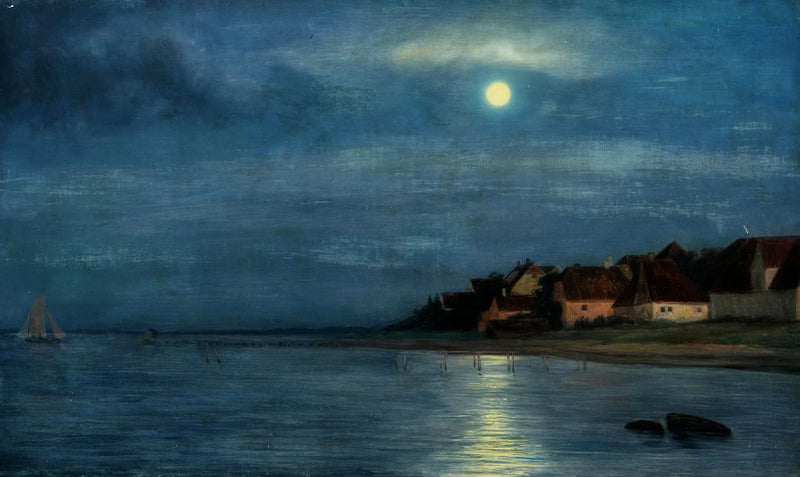 Chiaro di luna. Hellebæk - Carl Heinrich Bloch
