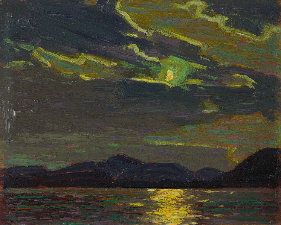 Clair de lune par une chaude soirée d'été - Tom Thomson image 1 reproduction de peinture à l’huile