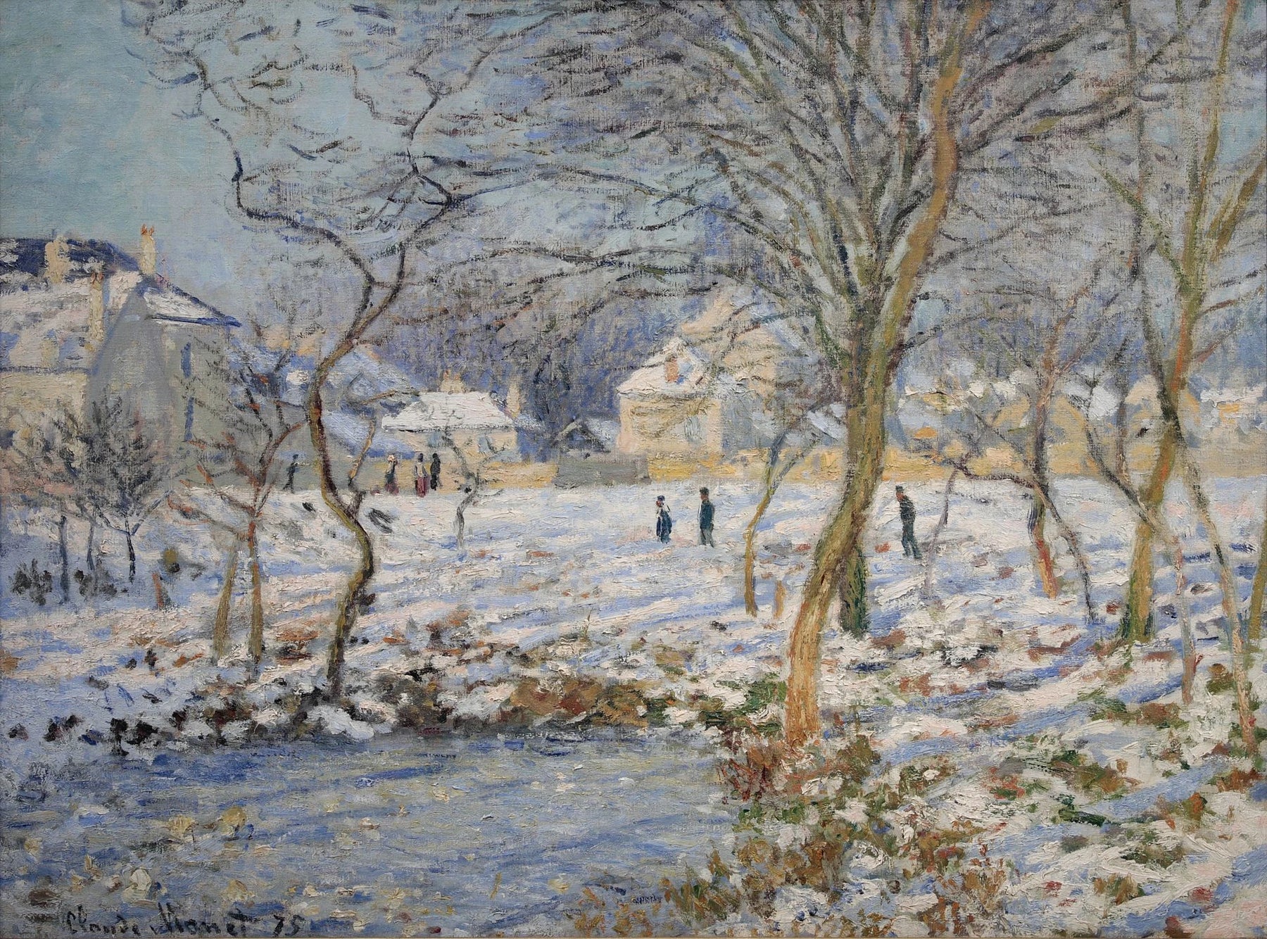 La Mare, effet de neige W350 par Claude Monet, 1874–1875, Museum Barberini
