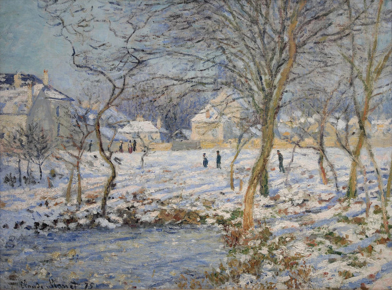 La Mare, effetto neve W350 - Claude Monet