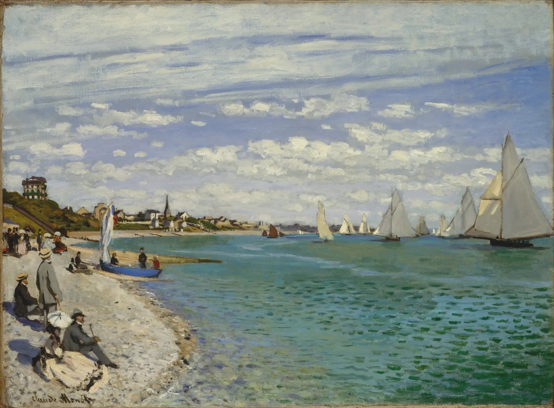 Régates à Sainte-Adresse W91 par Claude Monet, 1867, Metropolitan Museum of Art