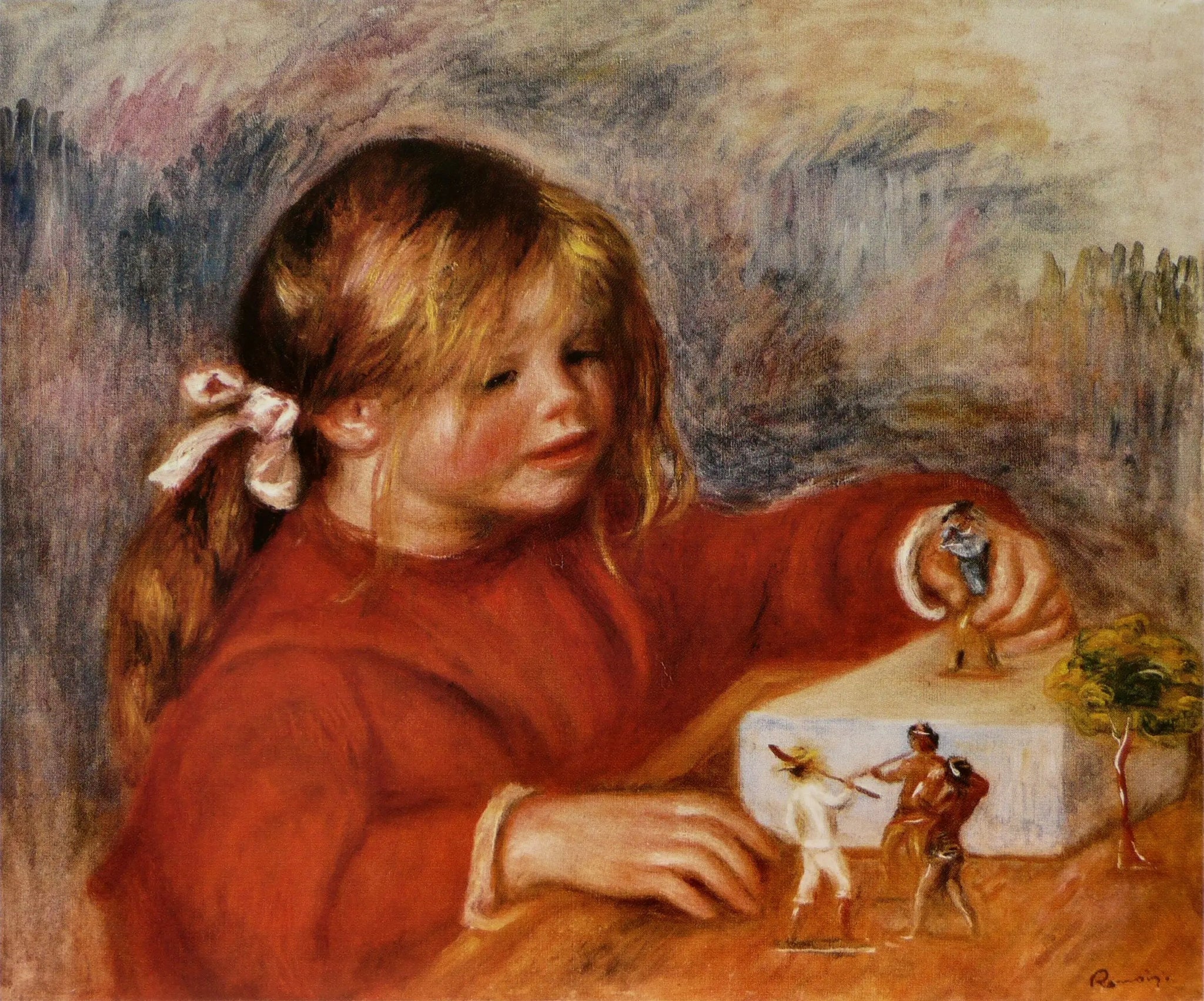 Claude Renoir jouant - Pierre-Auguste Renoir image 1 tableau peint à l’huile sur toile