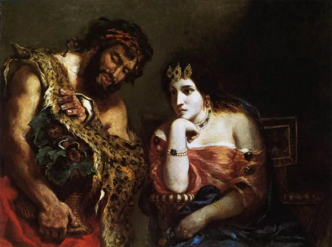 Reproduction du tableau « Cléopâtre et le paysan - Eugène Delacroix » par Alpha Reproduction en peinture à l’huile