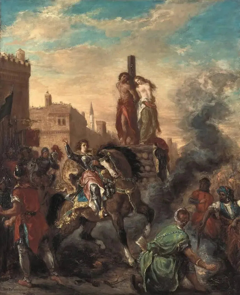 Clorinda salva Olindo e Sophronia - Eugène Delacroix