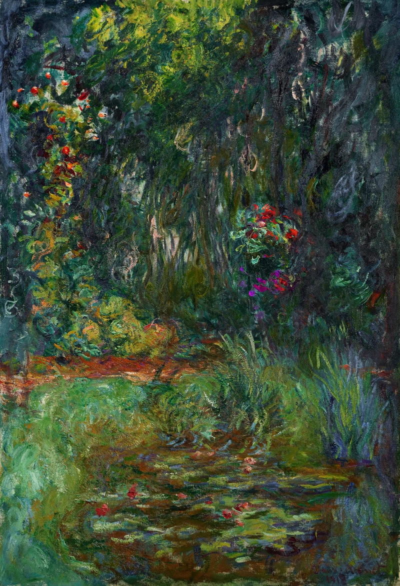 Angolo della piscina di ninfee W1880 - Claude Monet