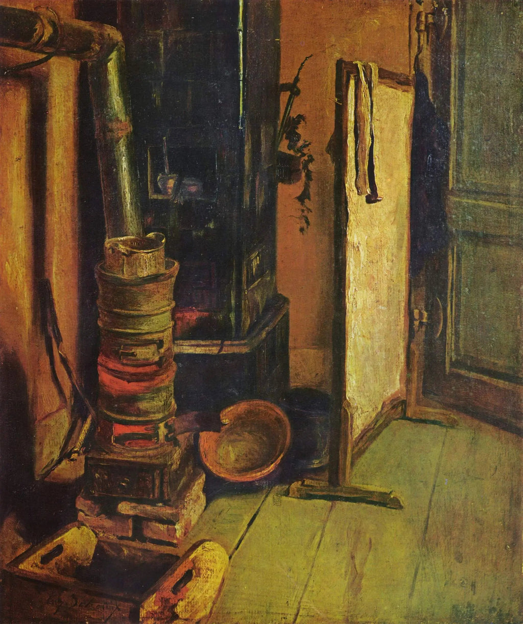 Reproduction du tableau « Coin d'atelier. Le Poêle - Eugène Delacroix » par Alpha Reproduction en peinture à l’huile