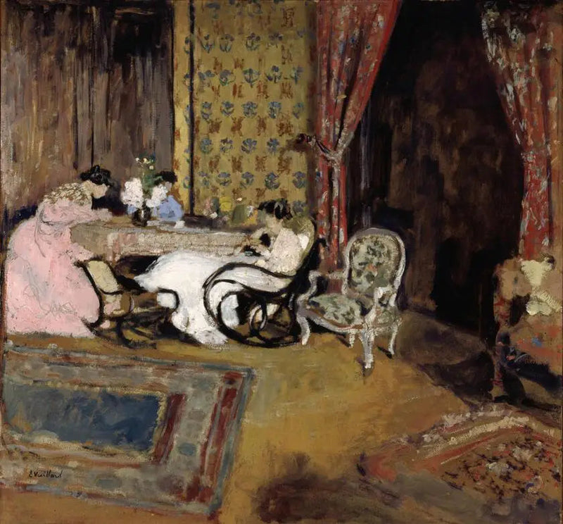 Angolo interno, le tre dame nel salotto - Édouard Vuillard