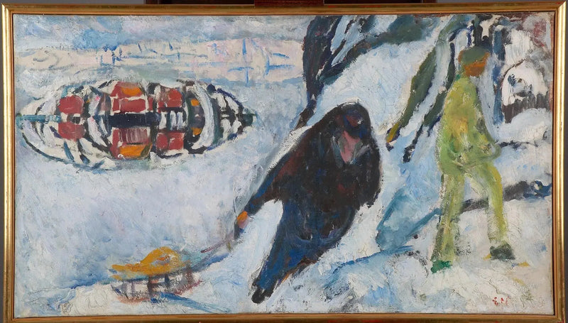 Collina con slitta - Edvard Munch