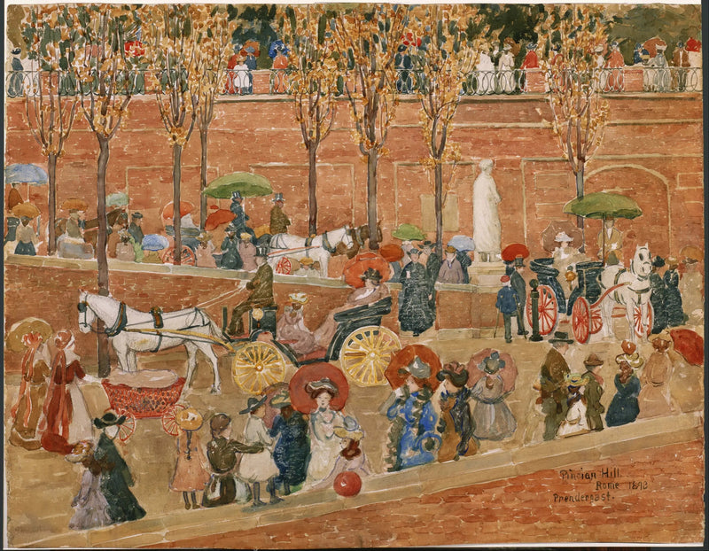 Colline del Pincio, Roma - Maurice Prendergast