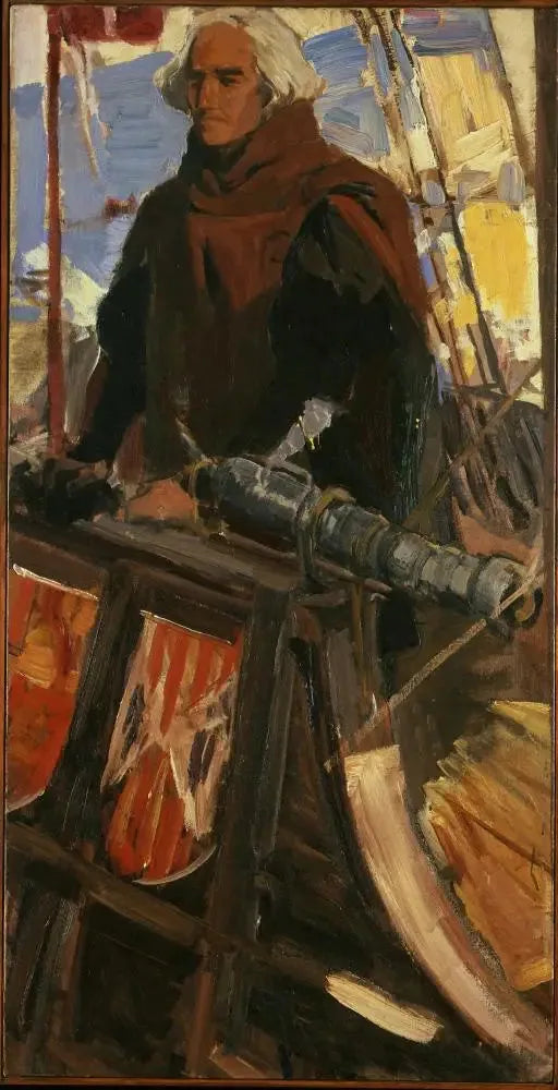 Colomb partendo da Palos (Al Gunwhale, con Falconet) - Joaquín Sorolla