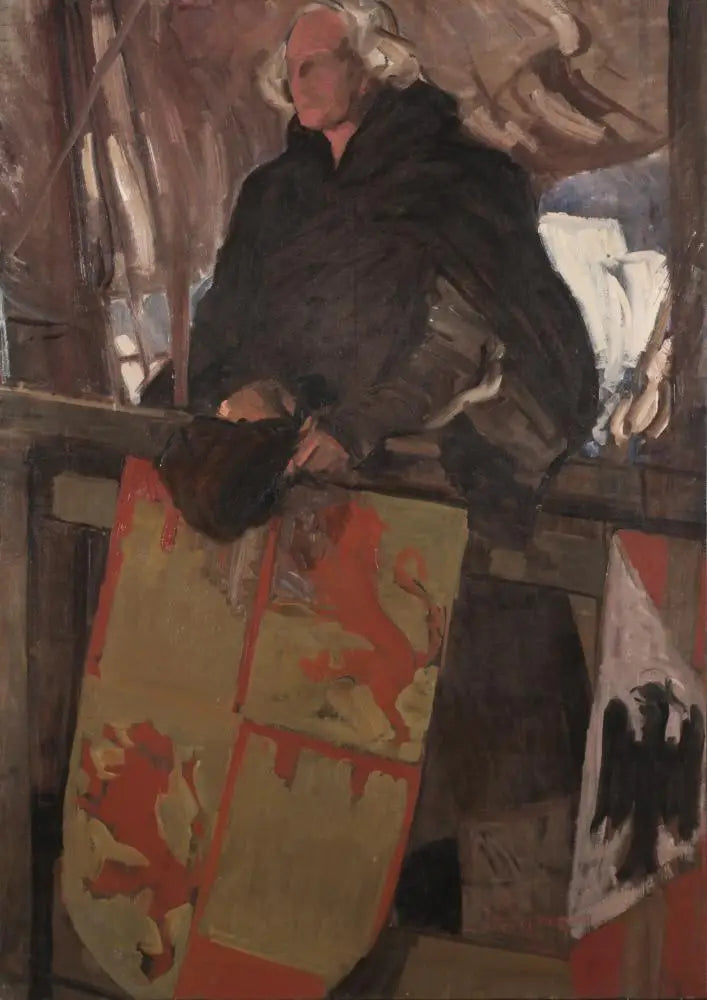 Colombo che lascia Palos (con stemmi) - Joaquín Sorolla