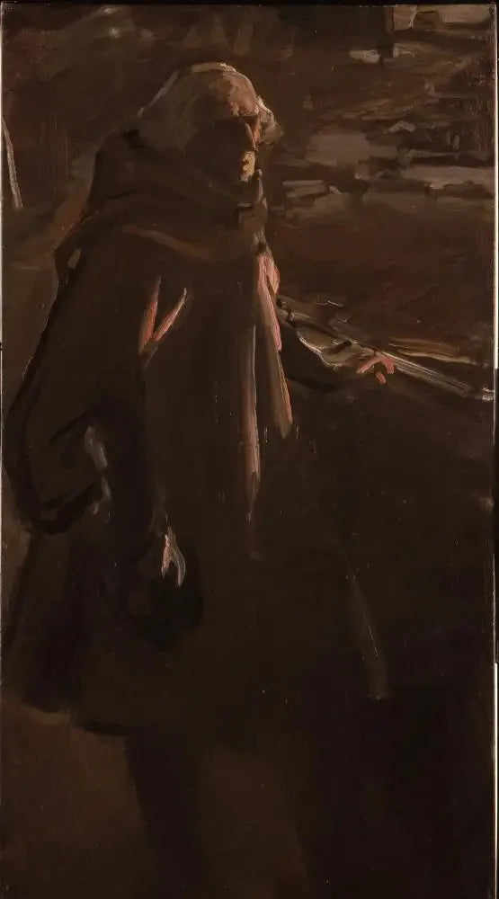 Colombo che lascia Palos (di notte, profilo destro) - Joaquín Sorolla