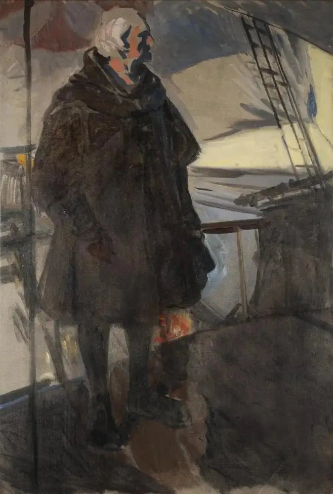 Colombo che lascia Palos (profilo a destra, di fronte alla poppa) - Joaquín Sorolla