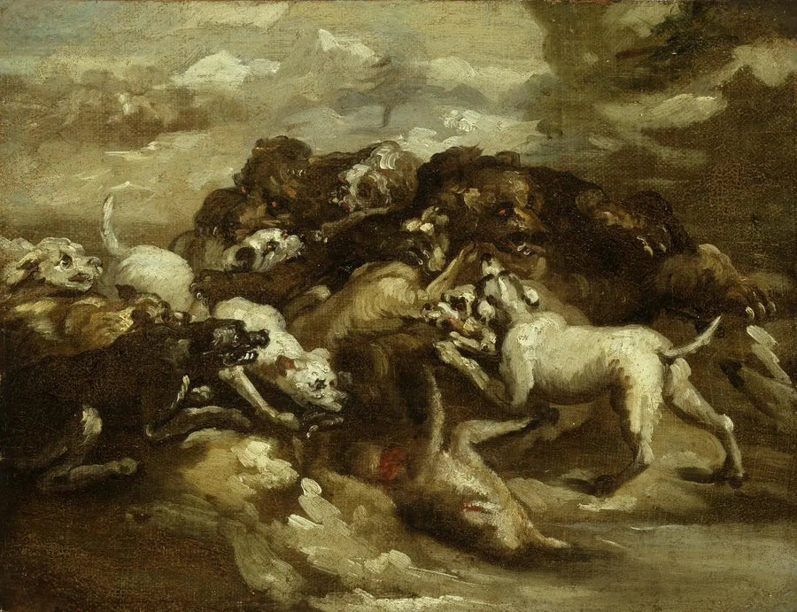 Combattimento tra cani e orsi - Théodore Géricault