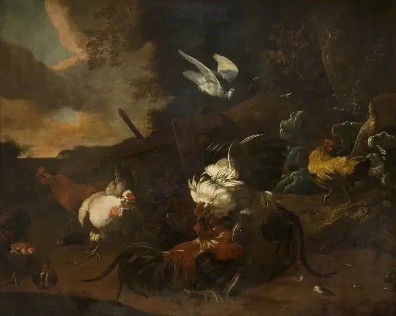 Combattimento di galli (« Guerre et Paix ») - Melchior de Hondecoeter
