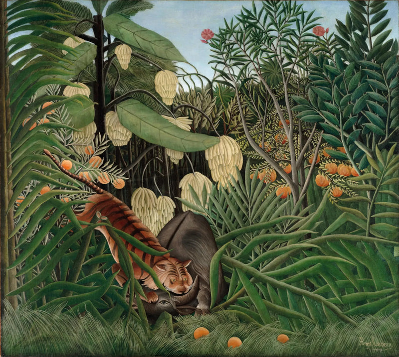 Combattimento tra tigre e bufalo - Henri Rousseau
