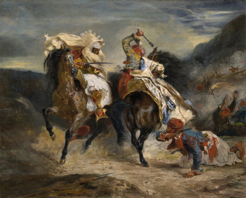 Combattimento del Giaour e Hassan - Eugène Delacroix
