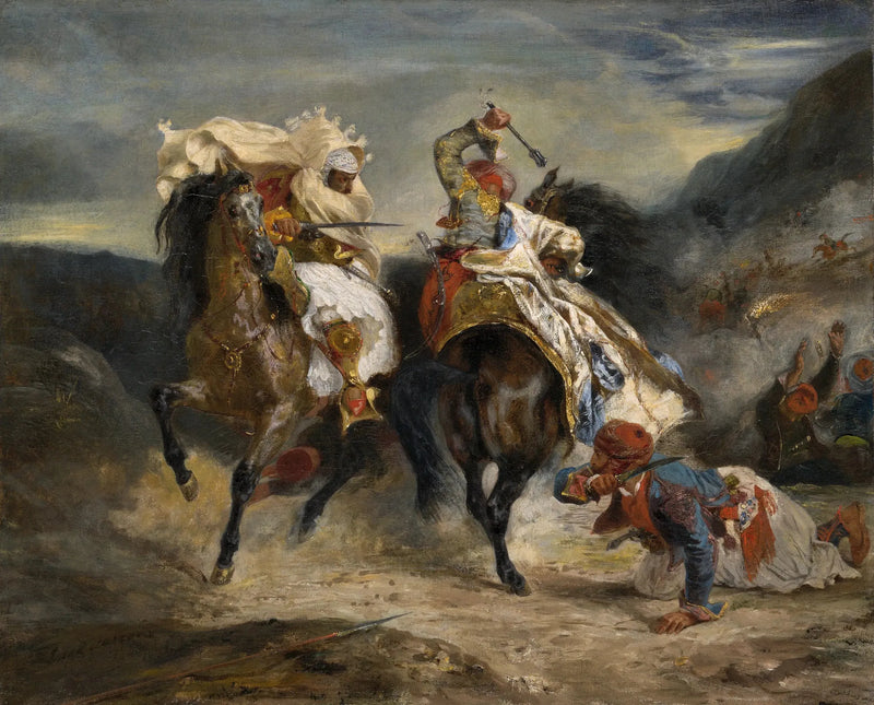 Combattimento del Giaour e Hassan - Eugène Delacroix