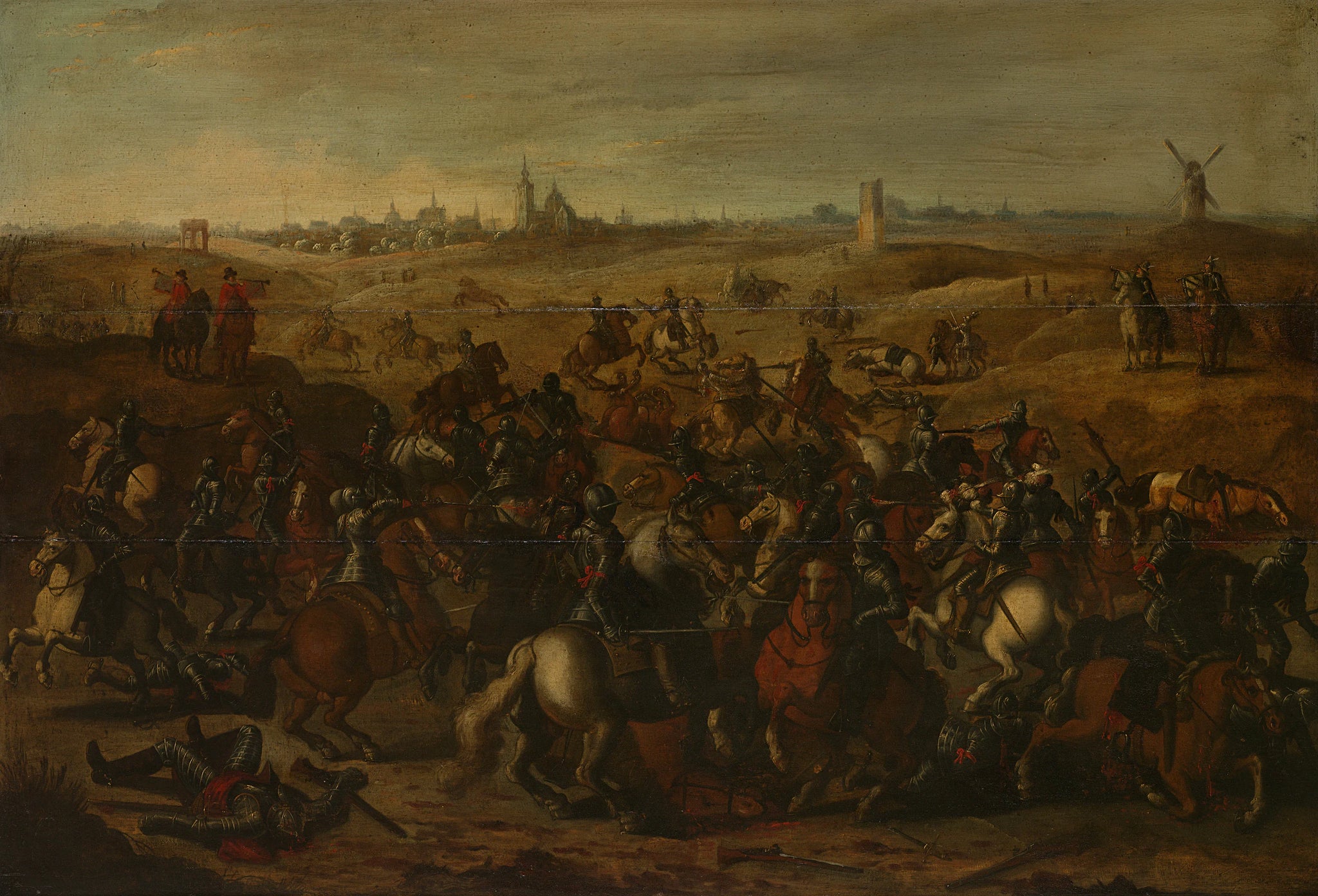 Le combat entre Bréauté et Leckerbeetje sur la Vughterheide, le 5 février 1600 - Artiste inconnu du Rijksmuseum