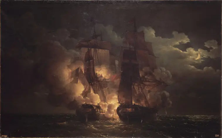 Combattimento navale in vista delle Isole di Loz, 7 febbraio 1813 - Louis-Philippe Crépin