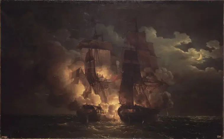 Combattimento navale in vista delle Isole di Loz, 7 febbraio 1813 - Louis-Philippe Crépin