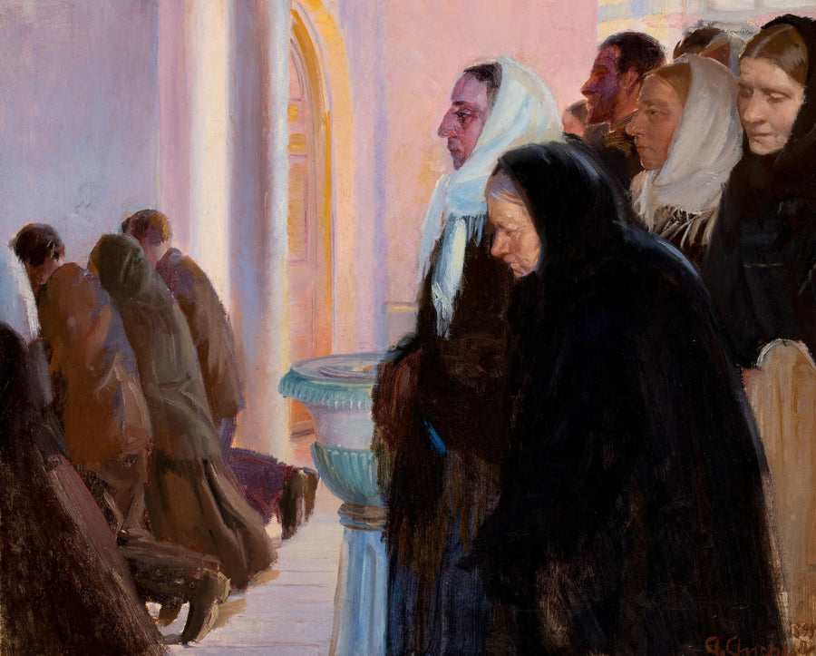 Comunione nella chiesa di Skagen. -Anna Ancher