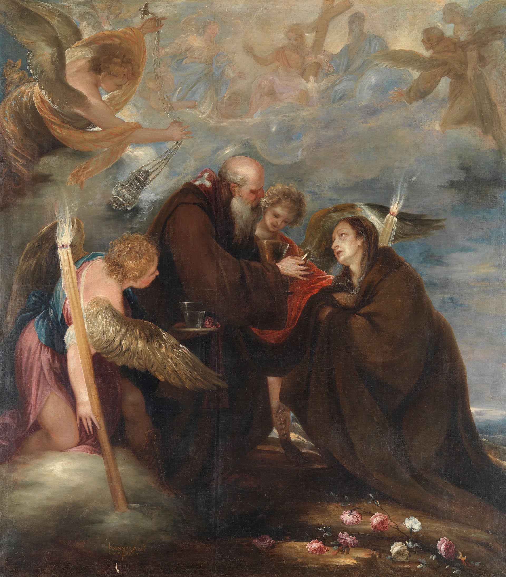 Communion de Sainte Rose de Viterbe - Juan Antonio de Frías y Escalante
