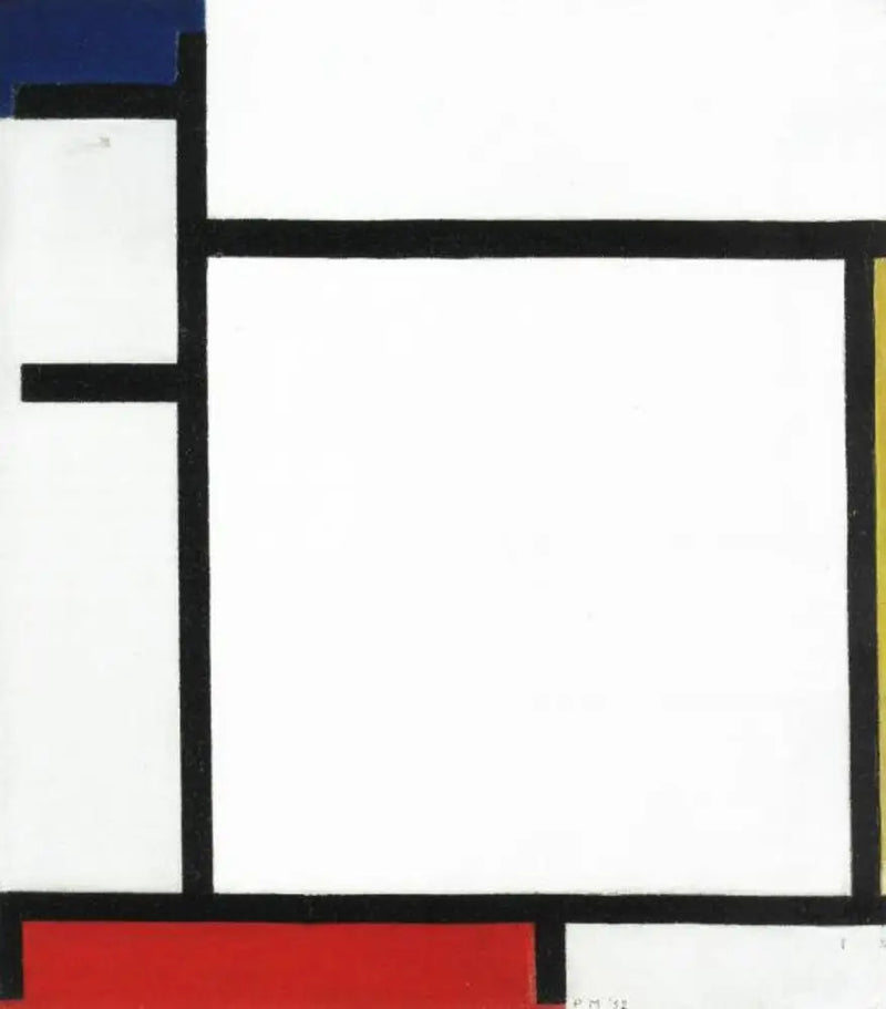 Composizione con blu, giallo, rosso e grigio - Piet Mondrian