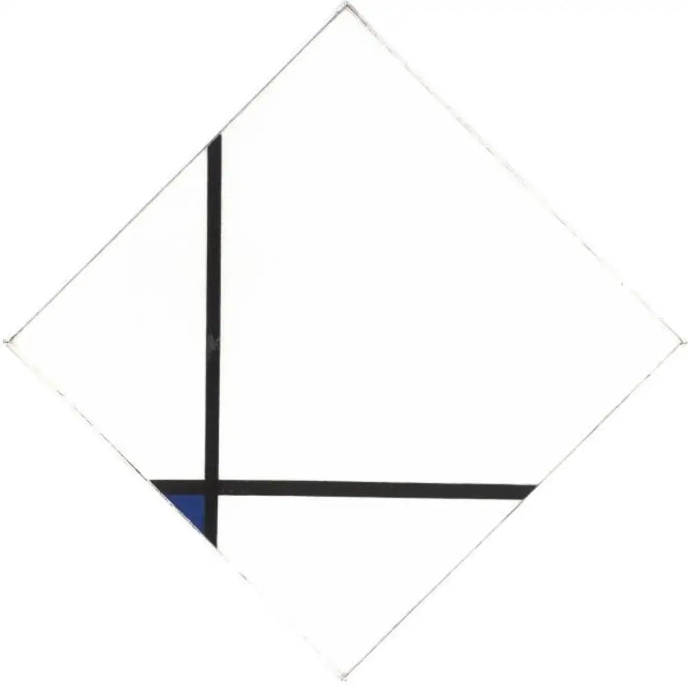 Reproduction du tableau « Composition avec du bleu - Piet Mondrian » par Alpha Reproduction en peinture à l’huile