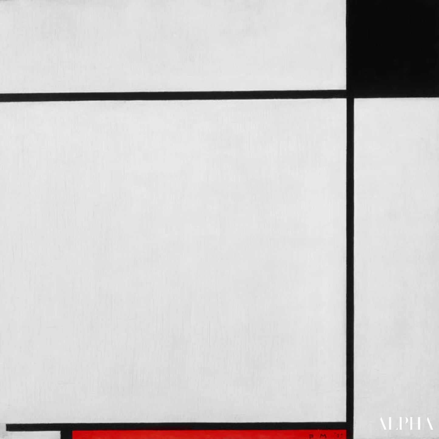 Composition avec du noir, du rouge et du gris - Mondrian - Reproductions de tableaux et peintures haut de gamme