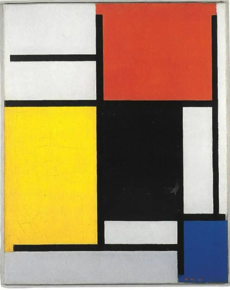 Composizione con rosso, giallo, nero, blu e grigio - Piet Mondrian