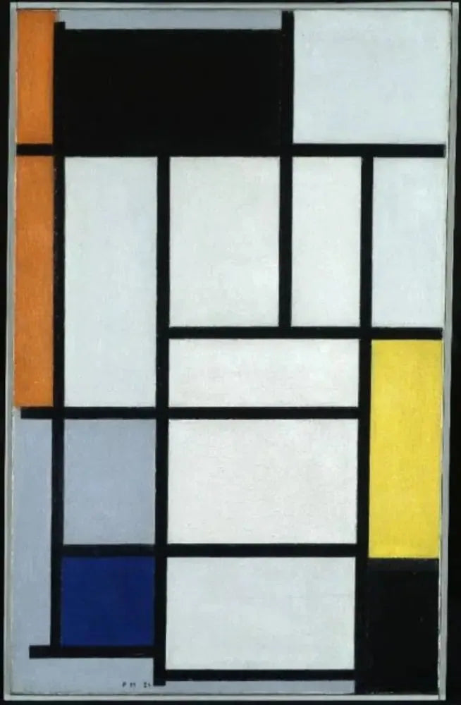 Composizione con rosso, nero, giallo, blu e grigio - Piet Mondrian