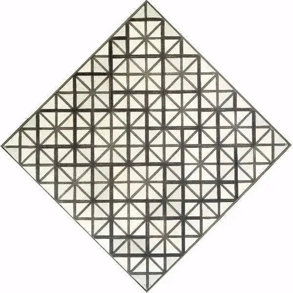 Composizione con linee grigie - Piet Mondrian