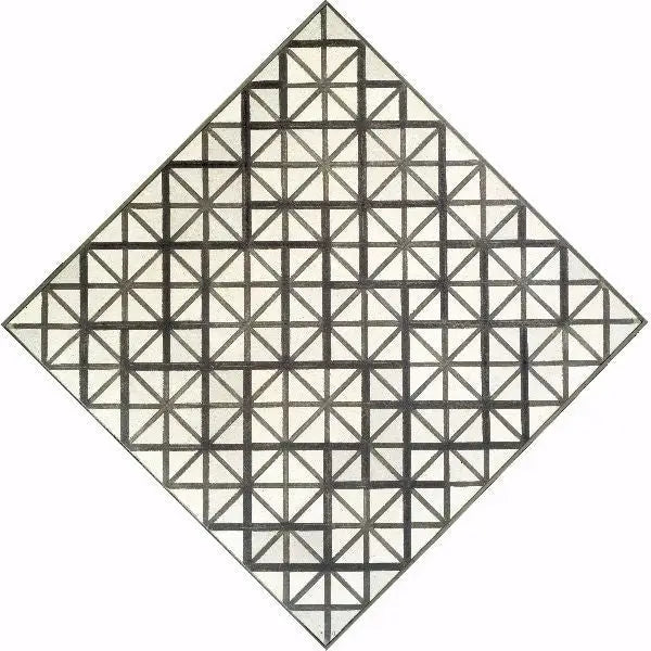 Composizione con linee grigie - Piet Mondrian