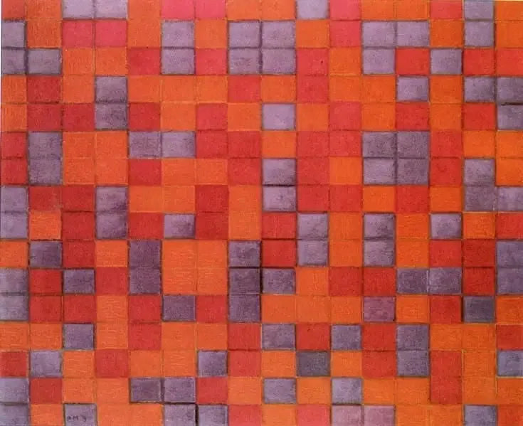 Composizione a scacchi, Colori scuri - Piet Mondrian