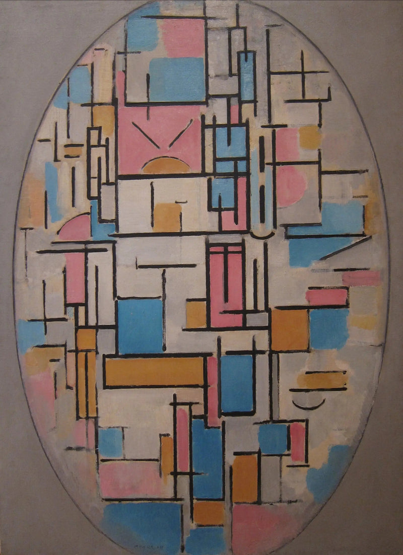 Composizione in un ovale con piani di colore 1 - Piet Mondrian