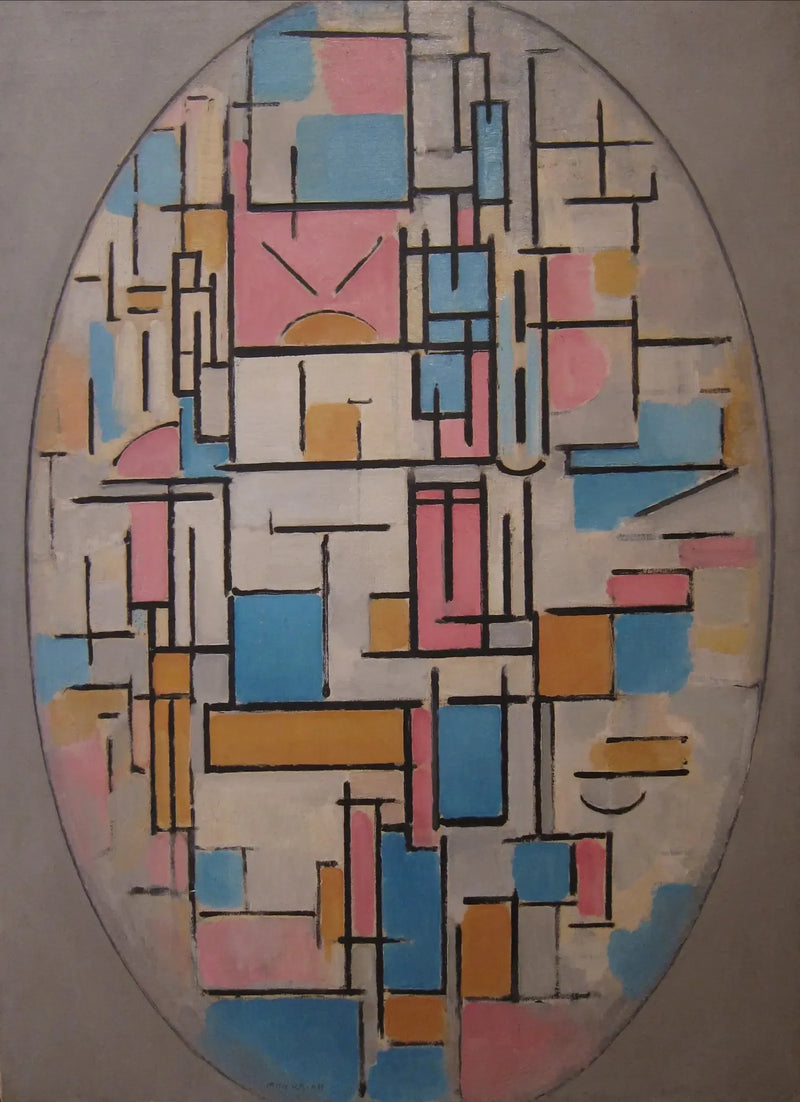 Composizione in un ovale con piani di colore 1 - Piet Mondrian