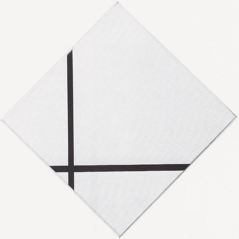 Composizione a rombo con due linee - Piet Mondrian