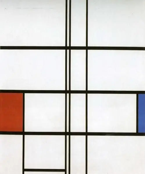 Composizione in bianco, rosso e blu - Piet Mondrian