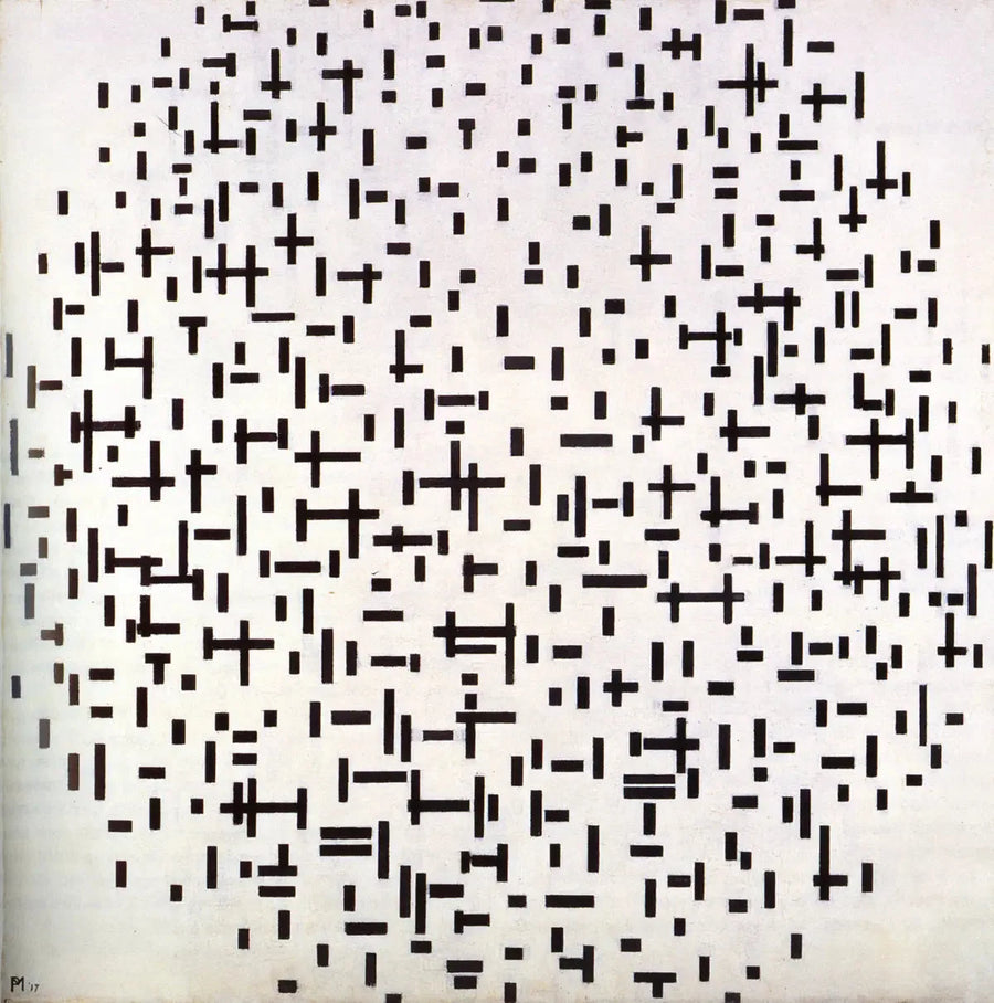 Composizione in linea, secondo stato - Piet Mondrian
