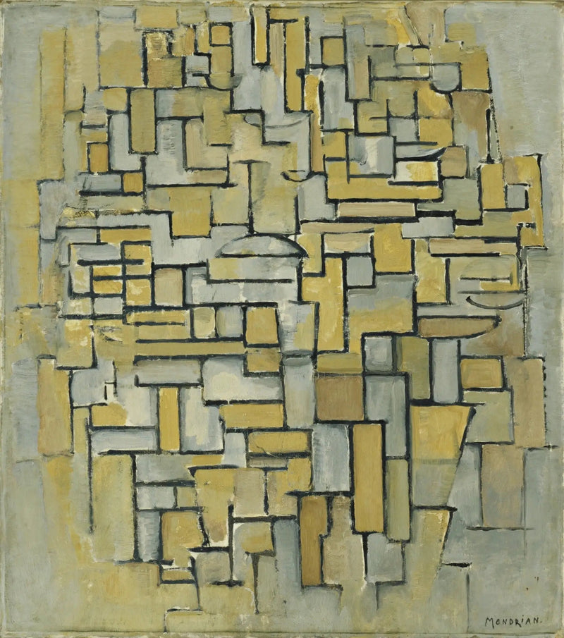 Composizione in marrone e grigio - Piet Mondrian