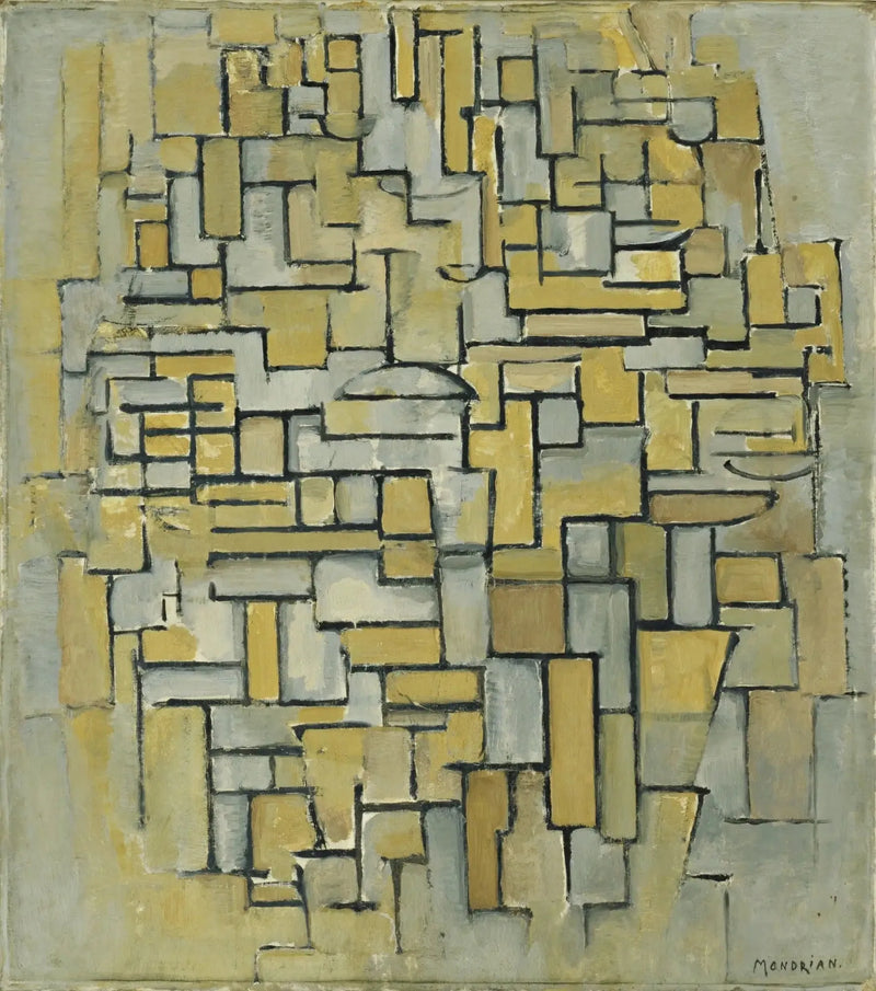 Composizione in marrone e grigio - Piet Mondrian