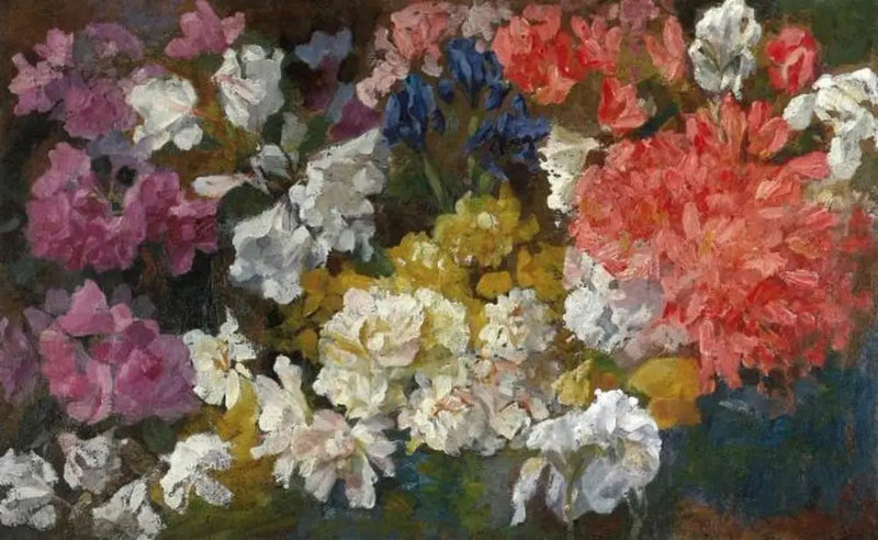 Composizione floreale con rododendri e iris - Piet Mondrian