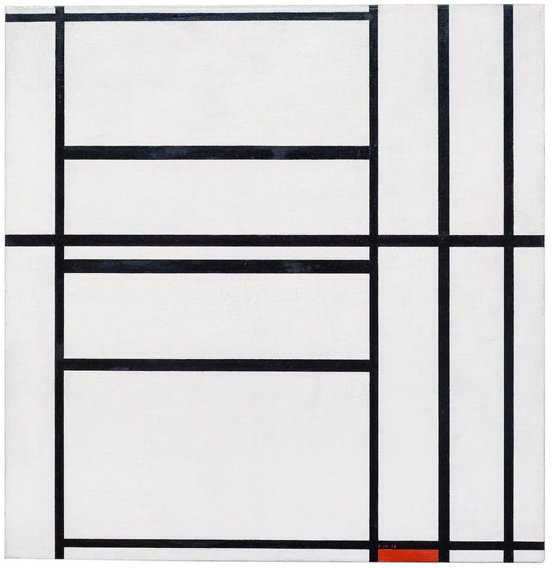 Composizione n° 1 con grigio e rosso 1938 / Composizione con rosso 1939 - Piet Mondrian